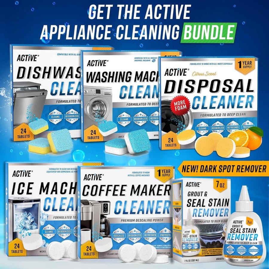 Dishwasher Cleaner And Deodorizer Tablets 24 Pack Deep Cleaning Descaler Pods Formulated To Clean Dish Washer Machine, Heavy Duty And Septic Safe, Natural Remover For Limescale, Hard Water,