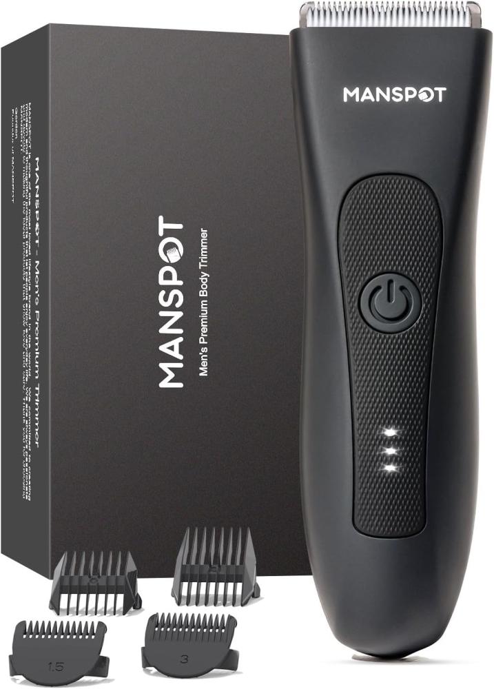 Electric Body Hair Trimmer Bikini Trimmer for Women, Pubic Hair Shaver for Women -Electric Hair Shaver Razors, Shaving Sets,with 3 Guards,Replaceable Hypoallergenic Ceramic Blade,Wet/Dry White
