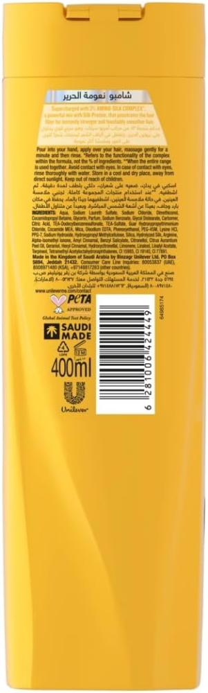 SUNSILK Shampoo, Silky Smooth, for instantly stronger and touchably smoother hair, 400ml