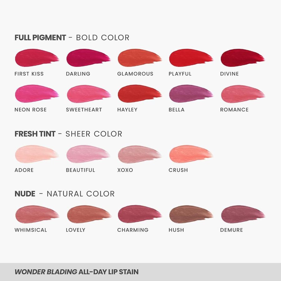 Wonderskin Wonder Blading Peel and Reveal Lip Stain Kit, Long Lasting Lip Tint, Transfer Proof Peel Off Lip Stain, Matte Lipstick Waterproof Lip Stick, Long Lasting Lipstick Lip Makeup (Darling)