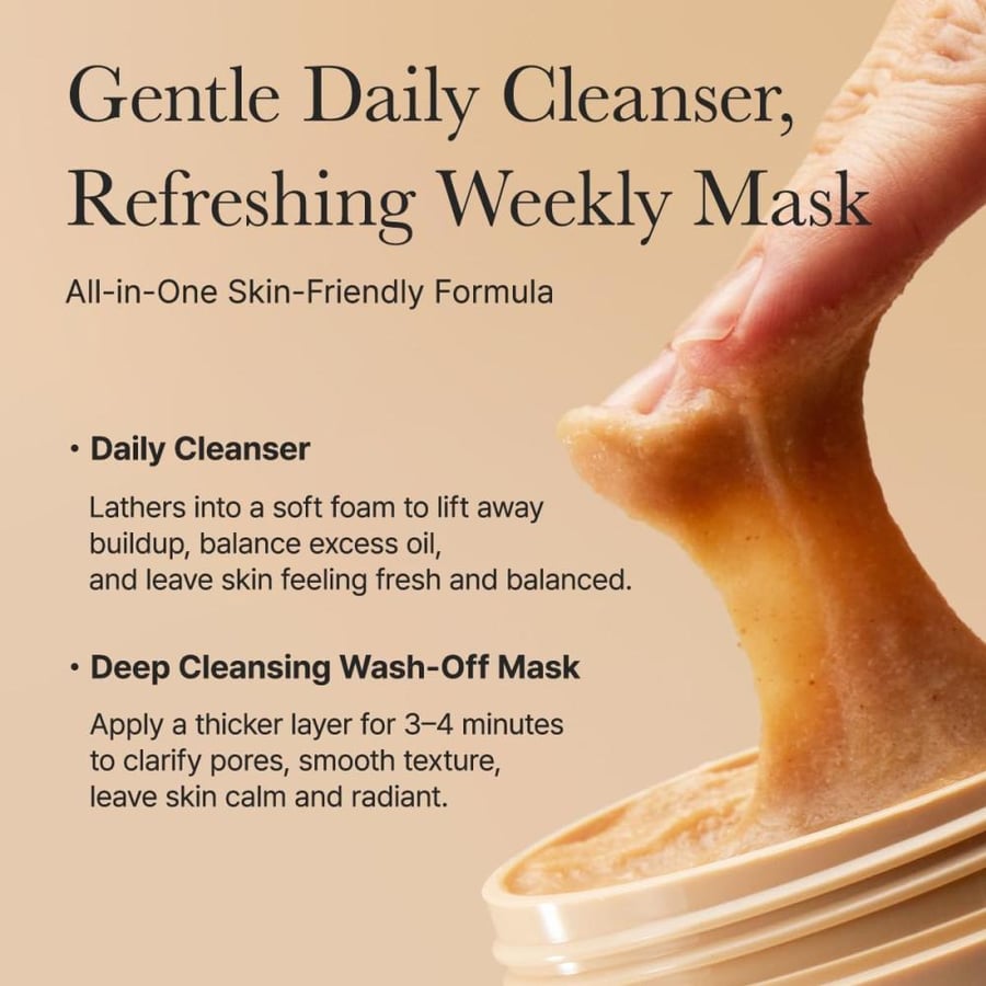 ARENCIA Calendula Rice Mochi Fresh Cleanser - Moisturizing, Brightening & Deep-Cleansing (4.23oz)