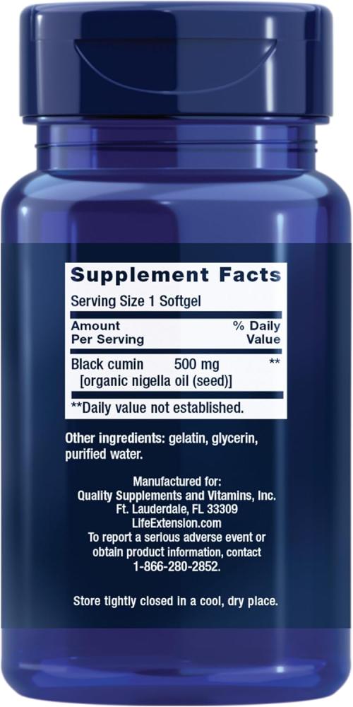 Life Extension Black Cumin Seed Oil (60 Softgels)