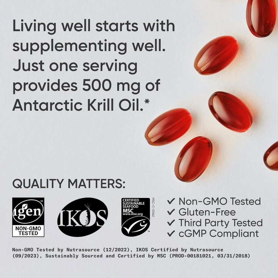 Sports Research, Antarctic Krill Oil with Astaxanthin, 500 mg, 120 Softgels