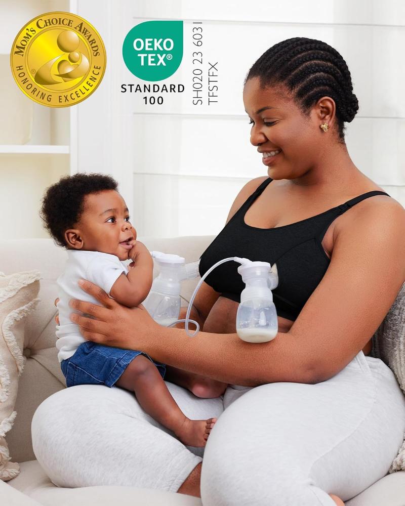Hands Free Pumping Bra, Momcozy Adjustable Breast-Pumps Holding and Nursing Bra, Suitable for Breast Pump by Spectra, etc