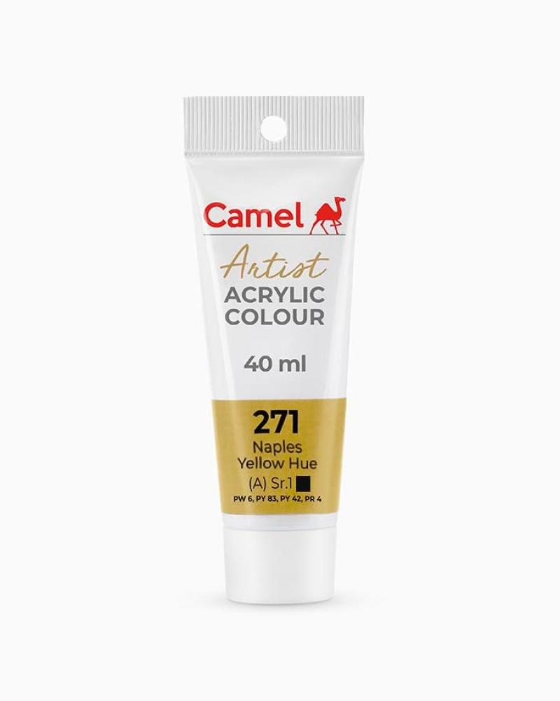 Camel Series 1 Artist Acrylic Colour 40 ml, 271 Naples Yellow Hue