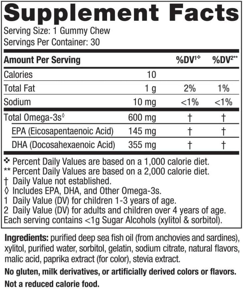 Nordic Naturals Children's DHA Gummies, 600mg - 30 Gummies