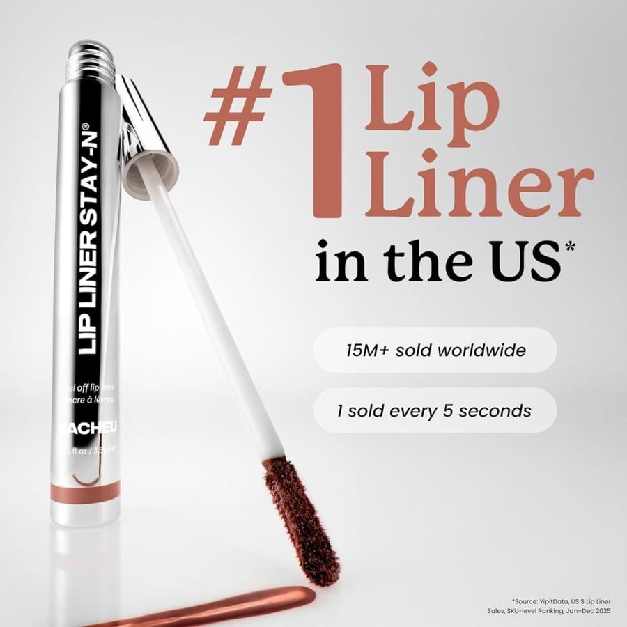 Sacheu Lip Liner Stay-N - Peel Off Lip Liner Tattoo, Peel Off Lip Stain, Long Lasting Lip Stain Peel Off, Infused with Hyaluronic Acid & Vitamin E, For All Skin Types, MUAH-ve