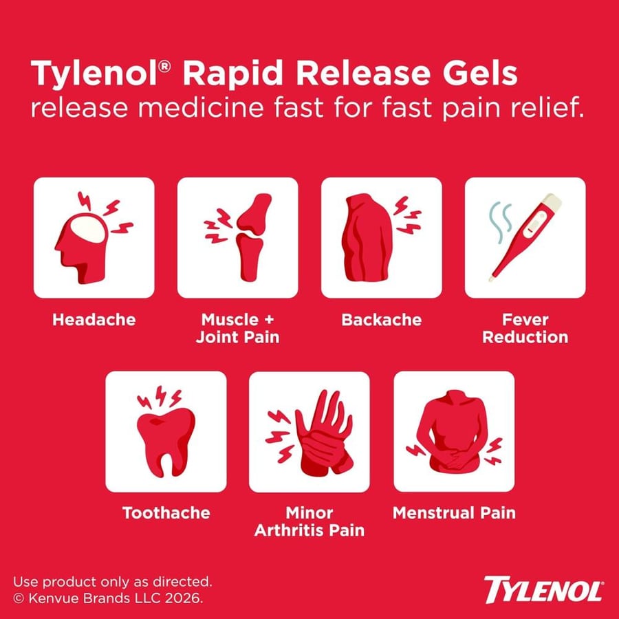 Tylenol Rapid Release Gels, 24 ct.
