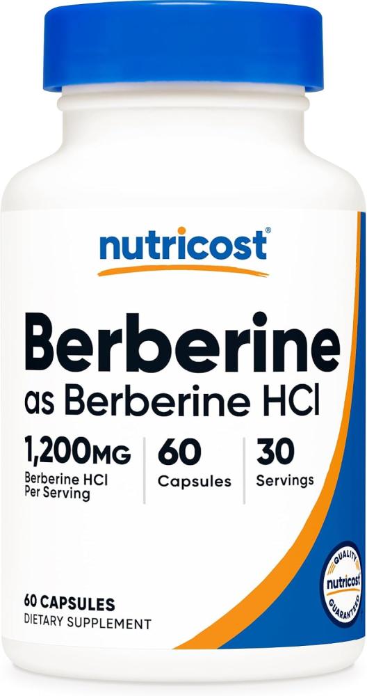 Nutricost Berberine HCl 1200mg, 60 Vegetarian Capsules - Gluten Free & Non-GMO