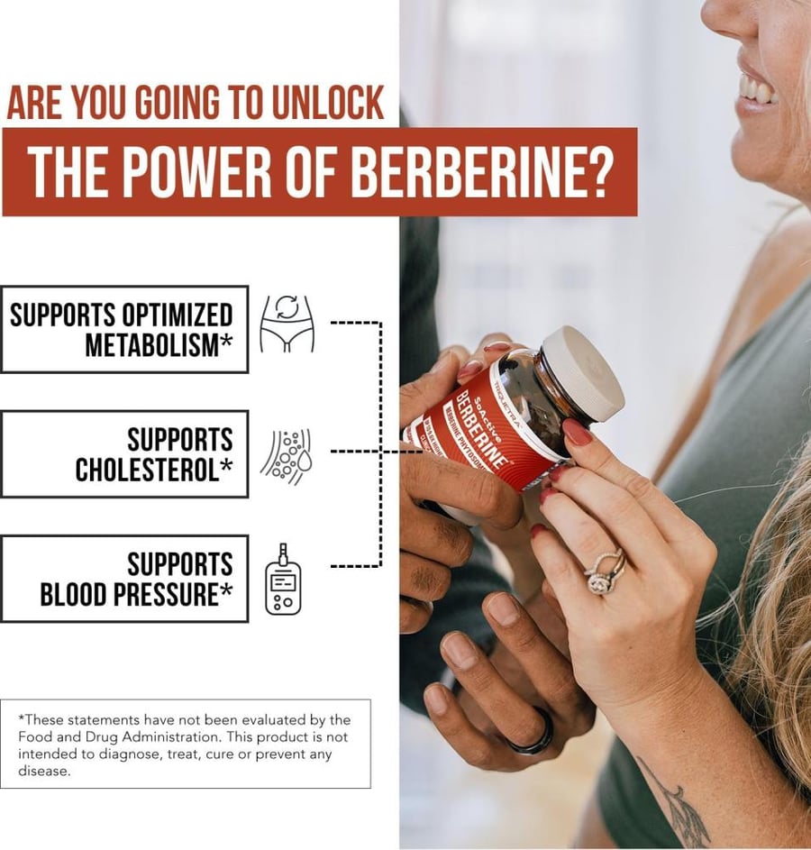 SoActive Berberine 550mg: 9.6X Higher Absorption, Clinically Proven Most Effective Berberine - Optimized Berberine Phytosome | Clinically Validated Dose | Metabolism, AMPK | 60 Servings