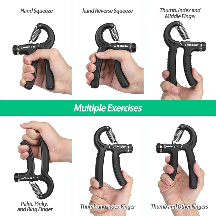NIYIKOW Handtrainer Unterarmtrainer, Einstellbarer Widerstand 10-60kg, Grip Griffkraft Trainer, Fingertrainer, Hand Unterarm Trainingsgert, Fr Sportler und Wiederherstellung der Hand
