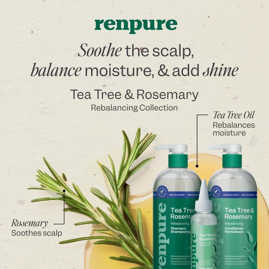Renpure Plant Based Tea tree & Rosemary Scalp Serum, 4oz
