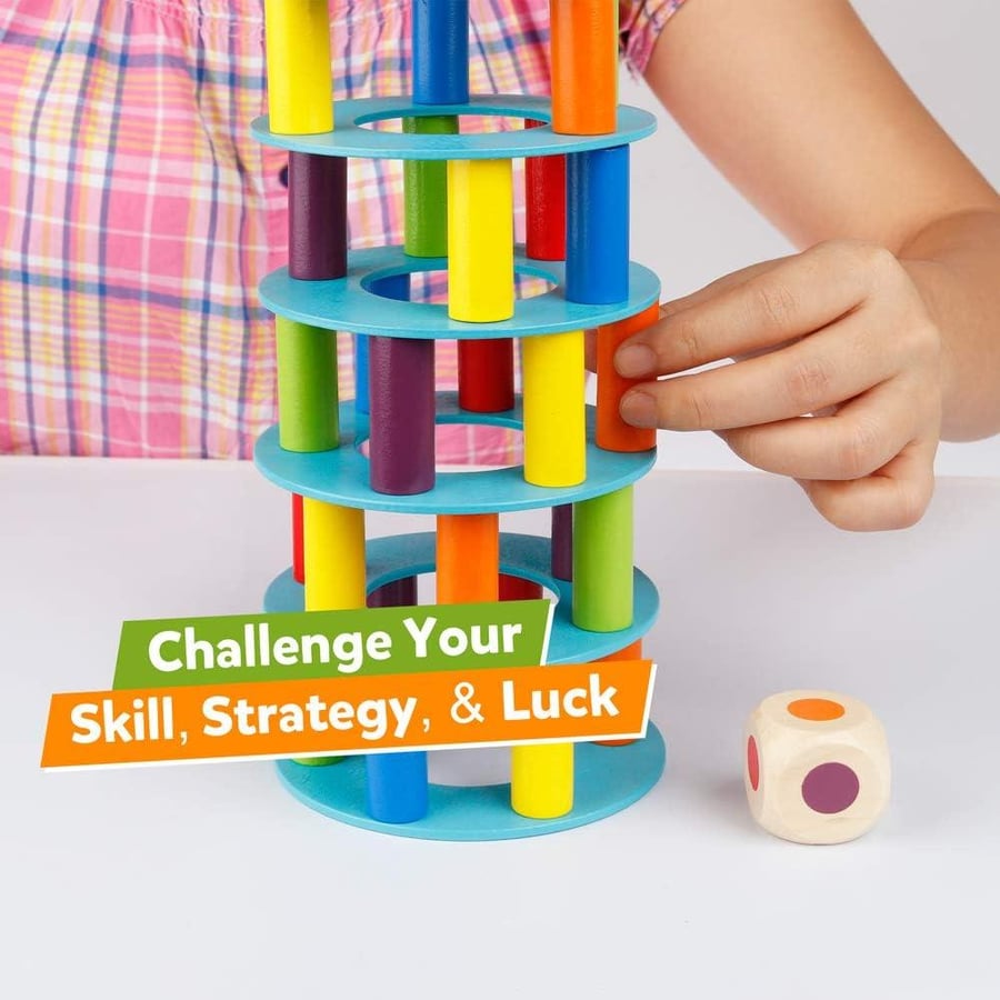 Coogam Wooden Tower Stacking Game for Kids