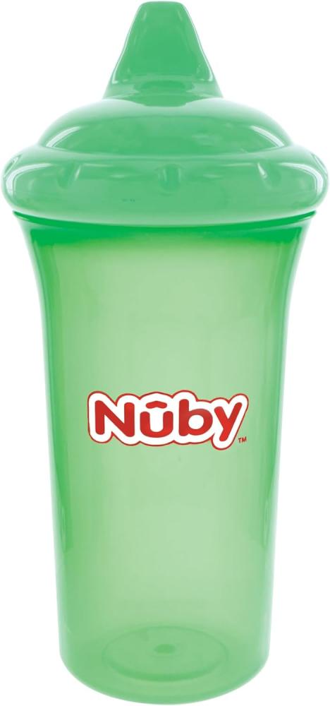 Nuby No-Spill Cup with Dual-Flo Valve, Sippy Cup for Baby and Toddler, 9 Ounce, Colors May Vary