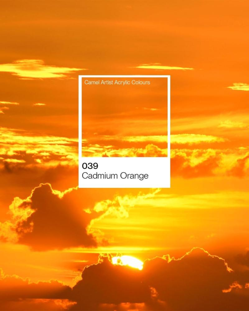 Camel Series 3 Artist Acrylic Colour 40 ml, 039 Cadium Orange
