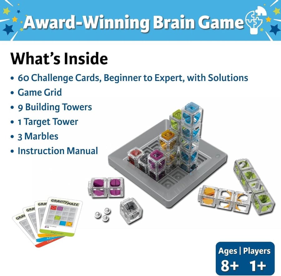 (Gravity Maze) - ThinkFun Gravity Maze Marble Run Logic Game and STEM Toy for Boys and Girls Age 8 and Up - Toy of the Year Award winner