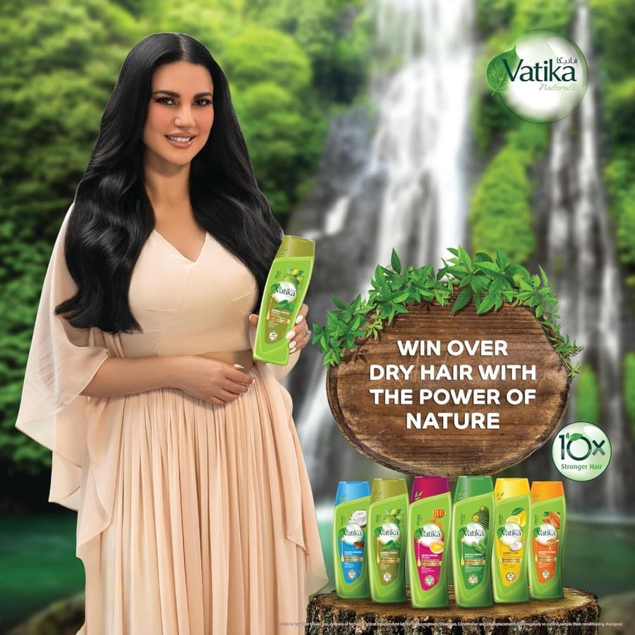 Vatika Naturals Nourish & Protect Shampoo 2 x 400 ml | Enriched with Olive & Henna Extracts | For Normal Hair | With Nourishing Vatika Oils | Super Value Pack of 2