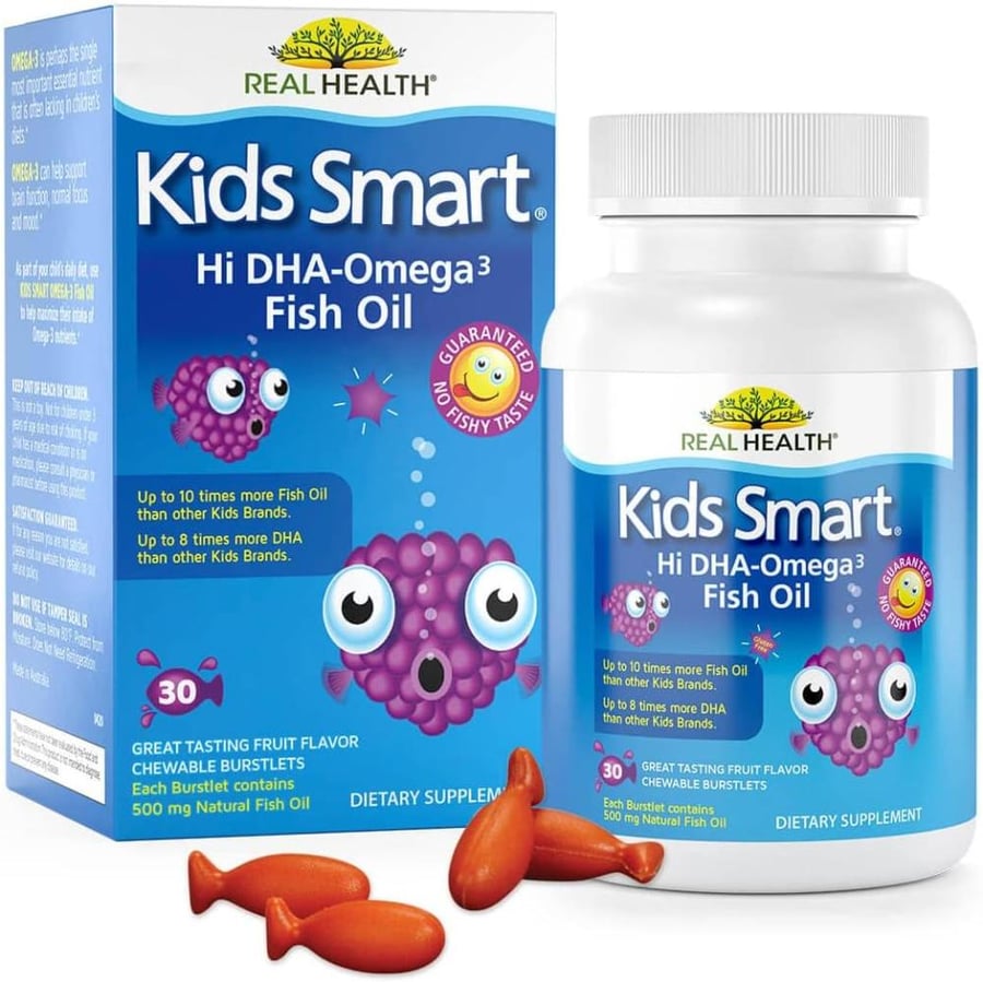 Real Health Bioglan Kid's DHA Omega-3 Fish Oil Chewable Supplement (30 Pieces)