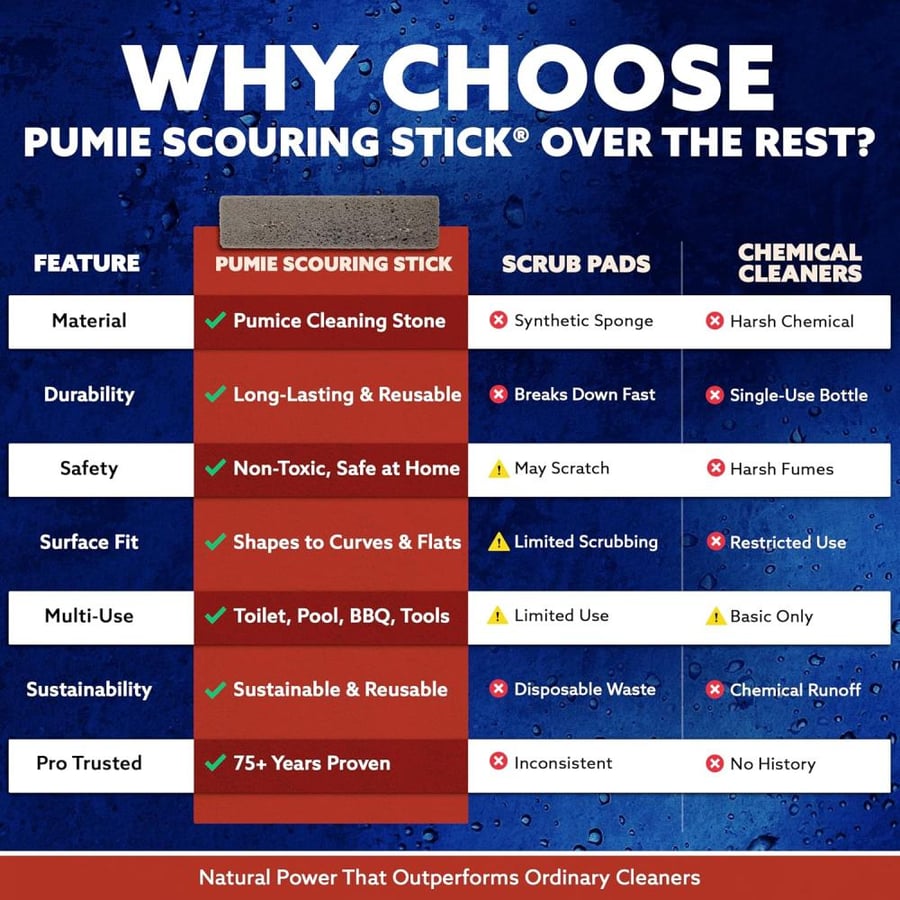 Pumie U.S. Scouring Stick, Heavy Duty Extra Strong Cleaning Bar (2 Pack)