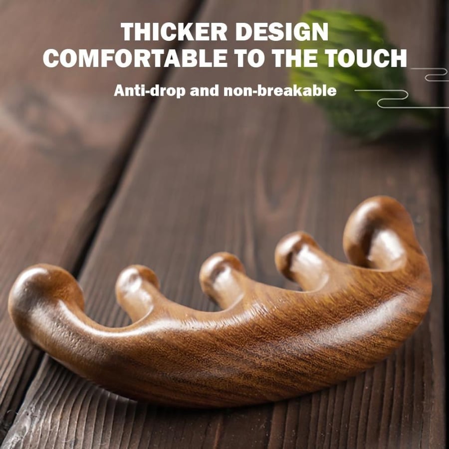 Generic Wooden Scalp Massager - Handmade 100% Natural Green Sandalwood Wide Tooth Combs - Wood Massage Comb & Sandalwood Comb for Luxurious Hair Care