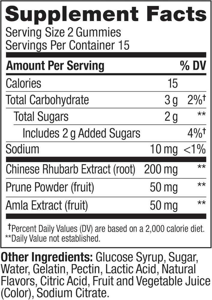 OLLY Keep it Moving Constipation Relief, Rhubarb, Prunes, Amla - Plum Berry Flavor - 30ct