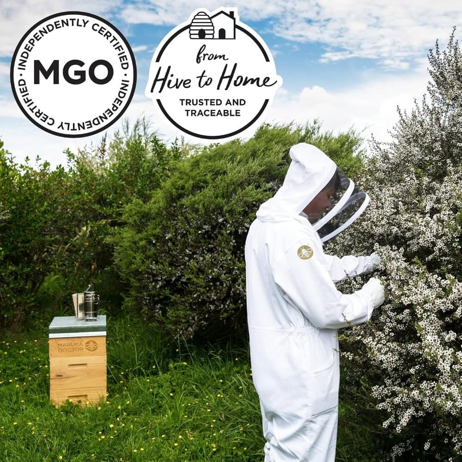 Manuka Doctor - MGO 80+ Squeezy Manuka Honey Multifloral, 100% Pure New Zealand Honey. Certified. Guaranteed. Raw. Non-GMO (10.58 oz)