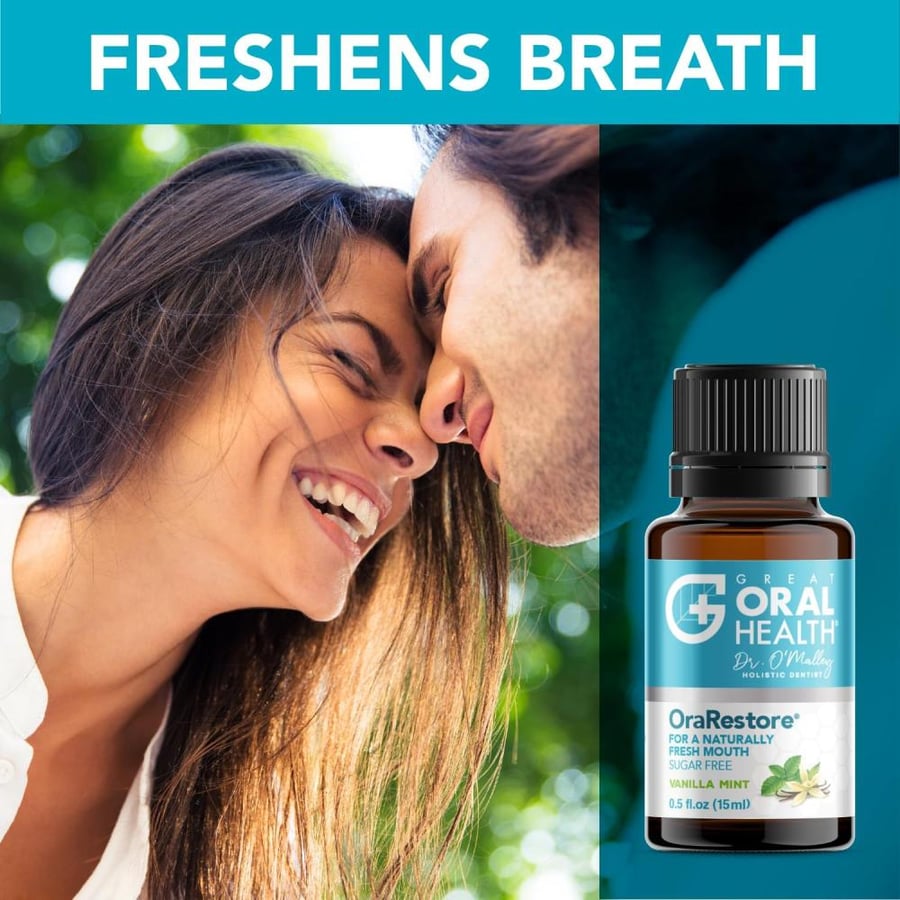 OraRestore Bad Breath Treatment for Adults Halitosis: Dentist Formulated Oral Rinse Concentrate Tooth Oil Liquid Toothpaste, Fresh Breath Mouthwash for Dry Mouth, Oral Care, Healthy Gums & Teeth 15ml