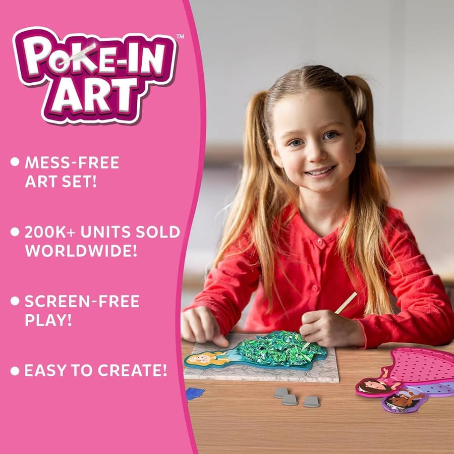 Skillmatics Poke-in Art - Magical Princesses, Mess-Free Fun for Kids, DIY Craft Kits, Creative Activity, Gifts for Girls & Boys Ages 4, 5, 6, 7, 8, 9