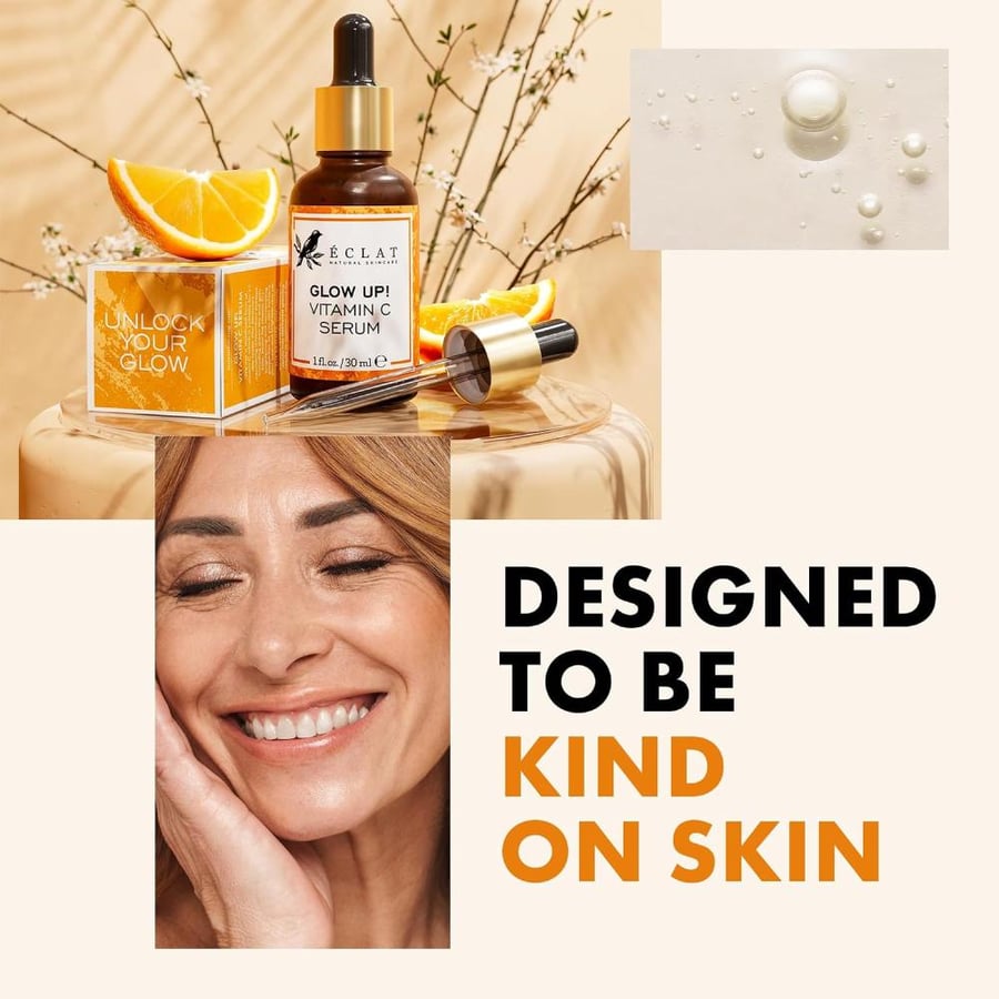 Vitamin C Face Serum - Dark Spot Remover Facial Serum, Vit C Serum with Hyaluronic Acid, Ferulic Acid, & Vit E - Anti Aging and Skin Brightening Serum, Pure Vitamin C Serum Skin Care