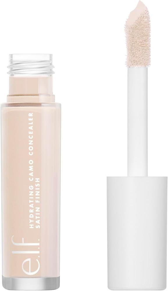 e.l.f. Hydrating Camo Concealer, Lightweight, Full Coverage, Long Lasting, Conceals, Corrects, Covers, Hydrates, Highlights, Fair Rose, Satin Finish, 25 Shades, All-Day Wear, 0.20 Fl Oz