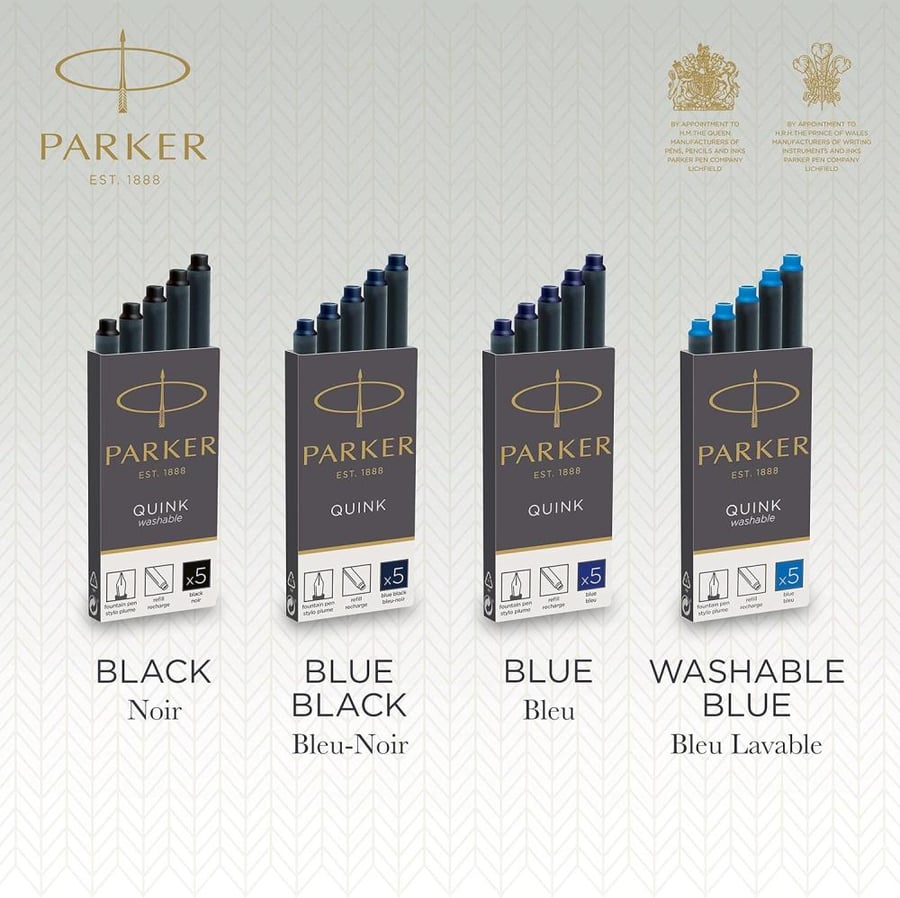 Parker 1950382 Quink Fountain Pen Refill Box of 5