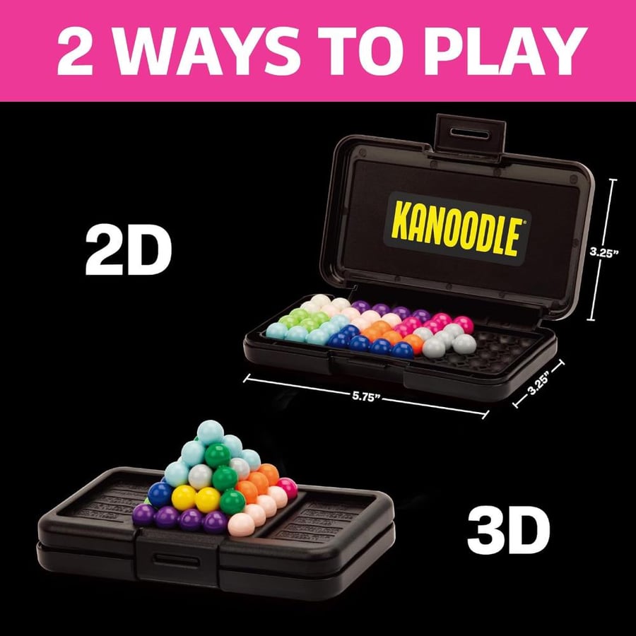 Educational Insights Kanoodle 3-D Brain Teaser Puzzle Game, Stocking Stuffer for Kids, Teens & Adults, Featuring 200 Challenges, Ages 7+, Multi-color