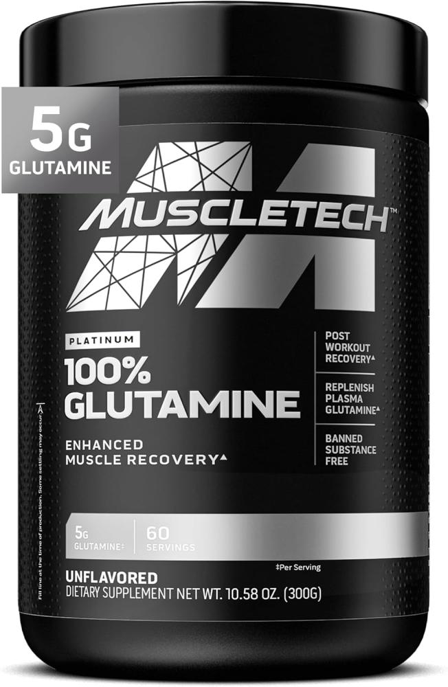 MuscleTech PLATINUM 100% Glutamine - Enhanced Muscle Recovery - 300g