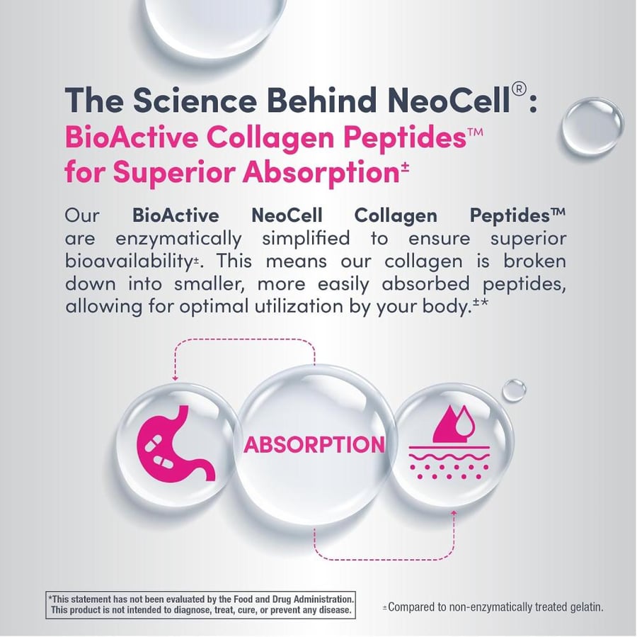 NeoCell Super Collagen Peptides, 10g Collagen Peptides per Serving, Gluten Free, Keto Friendly, Non-GMO, Grass Fed, Healthy Hair, Skin, Nails and Joints, Unflavored Powder, 7 oz., 1 Canister