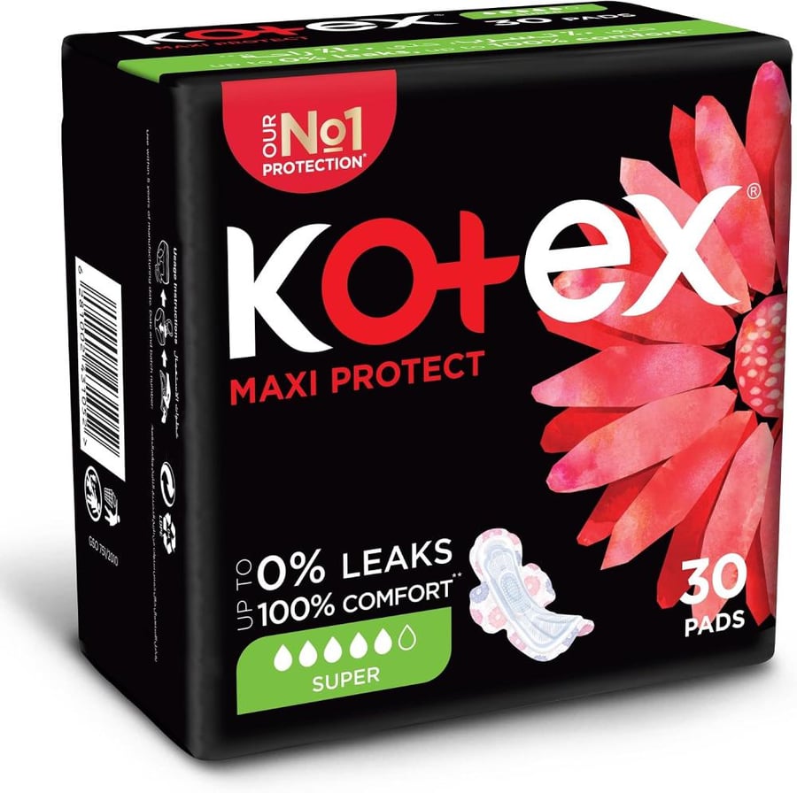 Kotex Maxi Protect Core Super 30 Pads