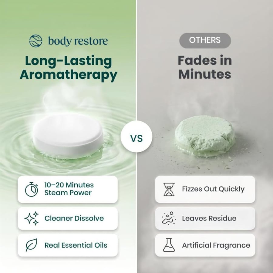 Body Restore Shower Steamers Aromatherapy 15 Count - Fathers Day Dad Gifts, Relaxation Birthday Gifts for Women and Men, Stress Relief and Luxury Self Care - Essence