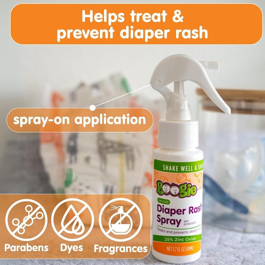 Boogie Bottoms Diaper Rash Spray 433420, Pack of 1, Li427., 1