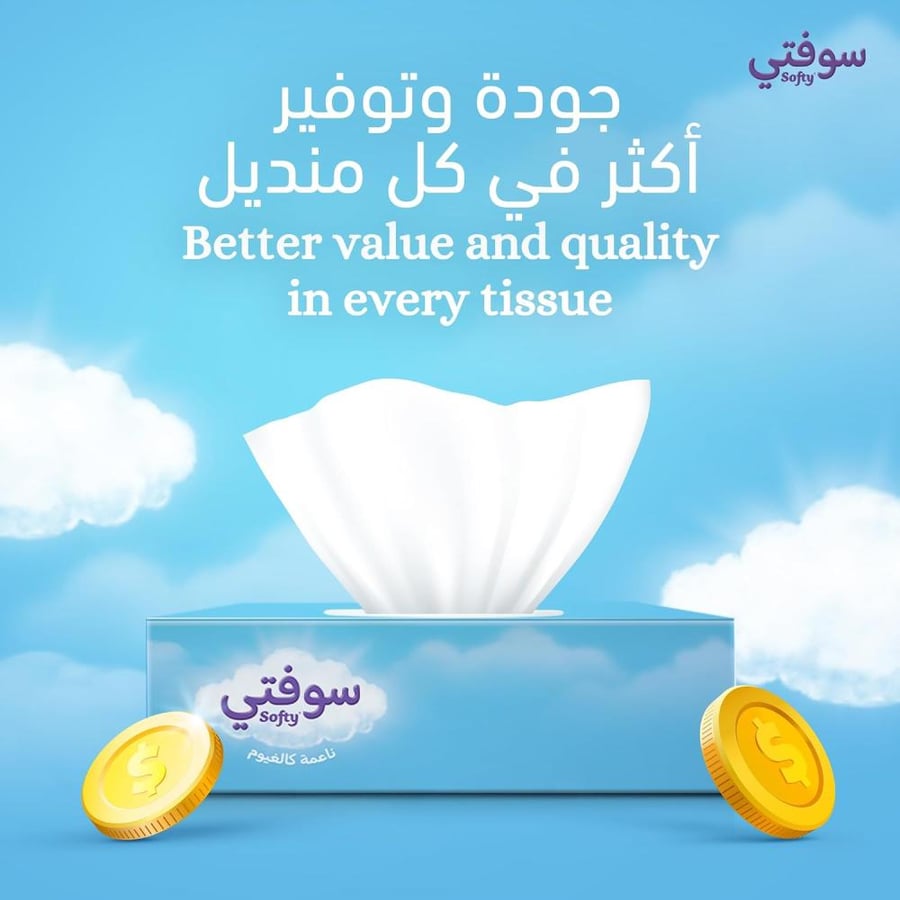 Softy Facial Tissue Nilon 2-Ply Pack of 10 x 130 Sheets