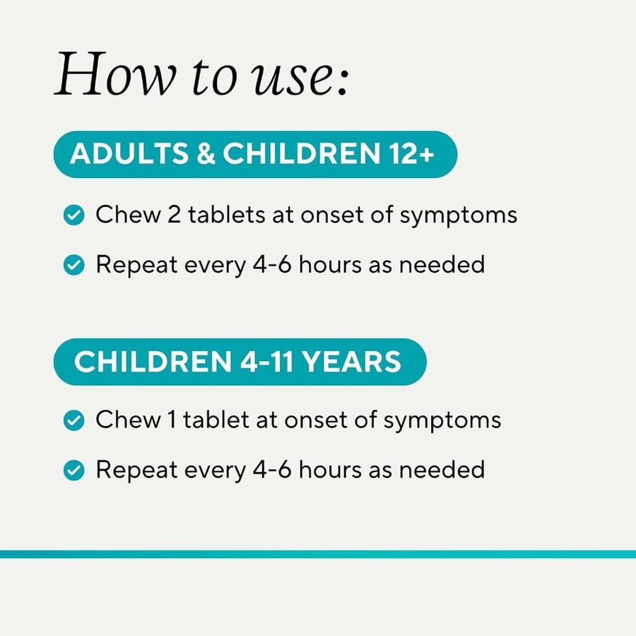 Genexa Flu Fix, Drug Free & Made Clean, 60 Chewable Tablets, Kids & Adults