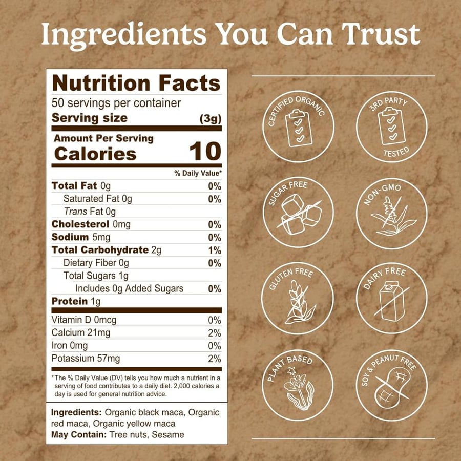 Organic Traditions, Maca X-6 Black and Red-Purple, 5.3 oz (150 g)