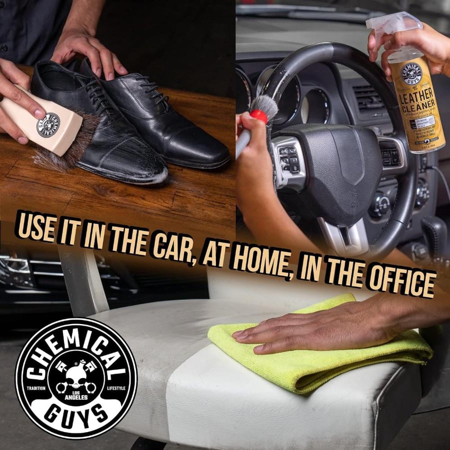 Chemical Guys SPI_109_16 Leather Cleaner and Leather Conditioner Kit for Use on Leather Apparel, Furniture, Car Interiors, Shoes, Boots, Bags & More (2-16 fl oz Bottles)