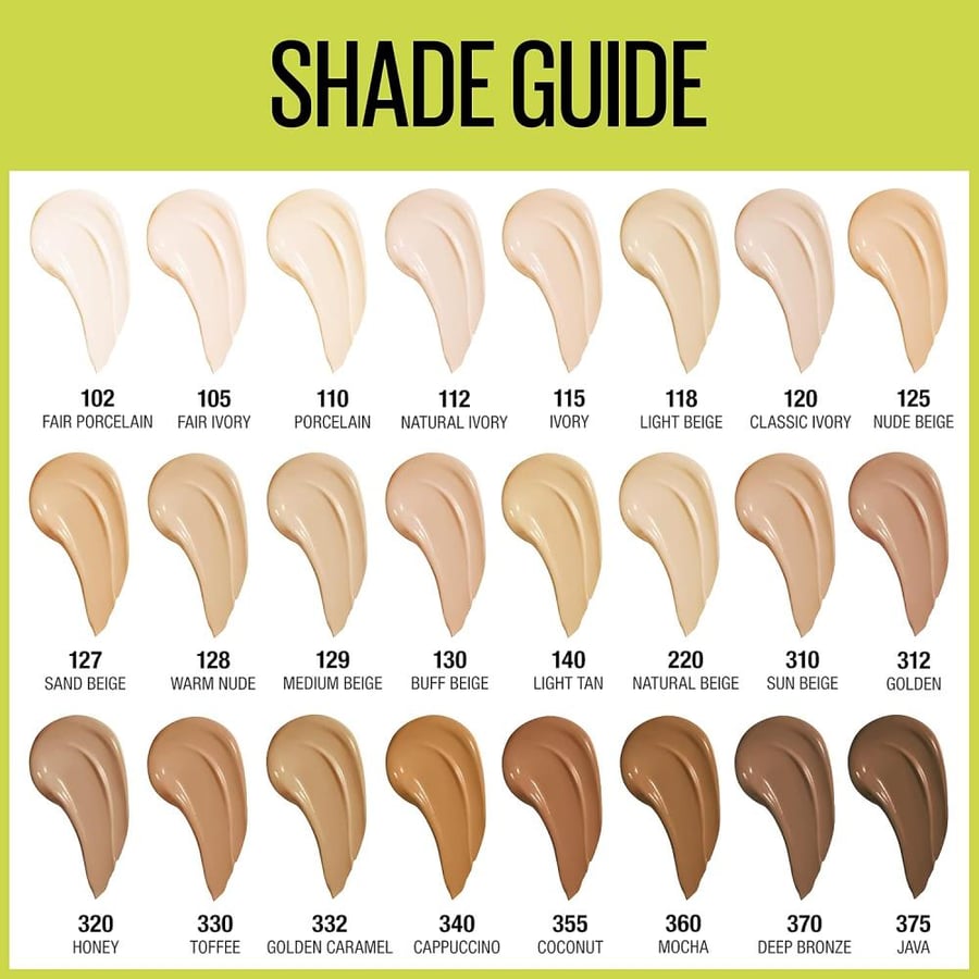 Maybelline Super Stay Full Coverage Liquid Foundation Makeup, Coconut, 1 Fl Oz