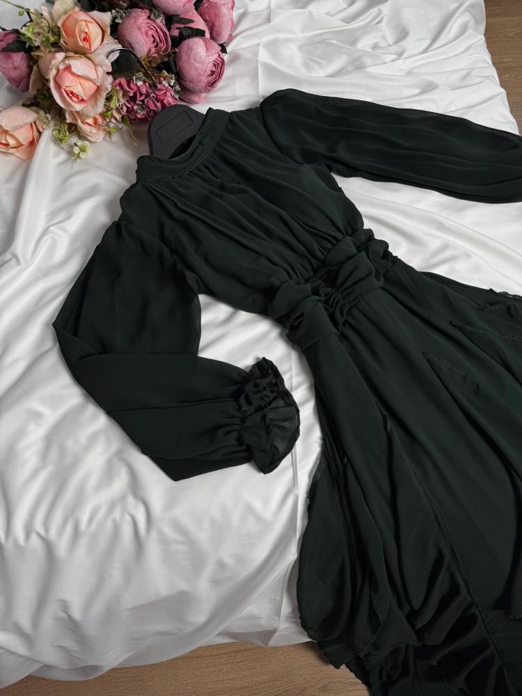 فستان زيتي غمق