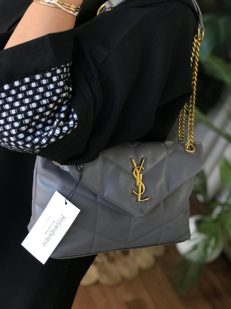 شنطة سان لوران _ رمادي