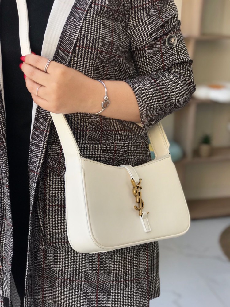 شنطة سان لوران _أبيض ( بدون سحاب)