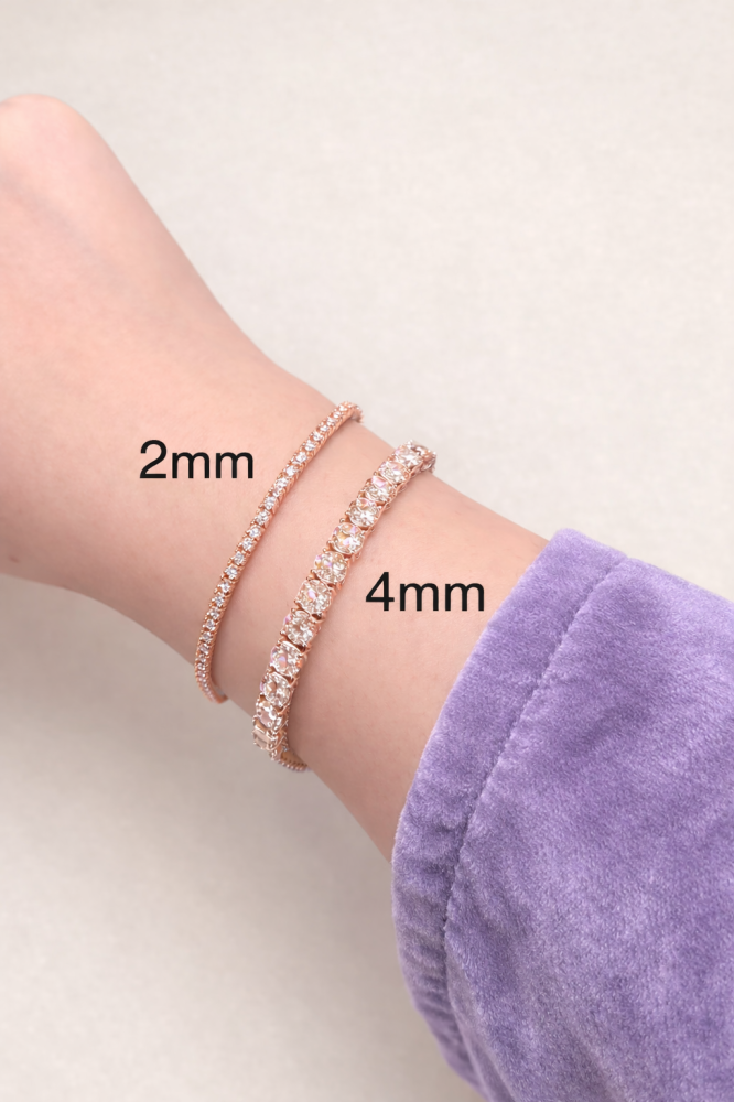 Tennis Bracelet rose Gold 4mm
