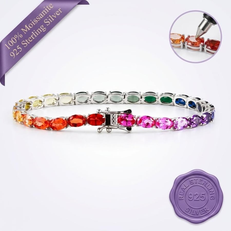 Aurora Oval Sapphire 0.5ct  Bracelet