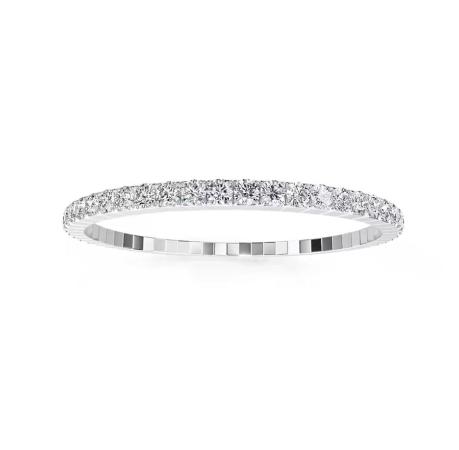 Stretch Rope Moissanite Tennis Bracelet