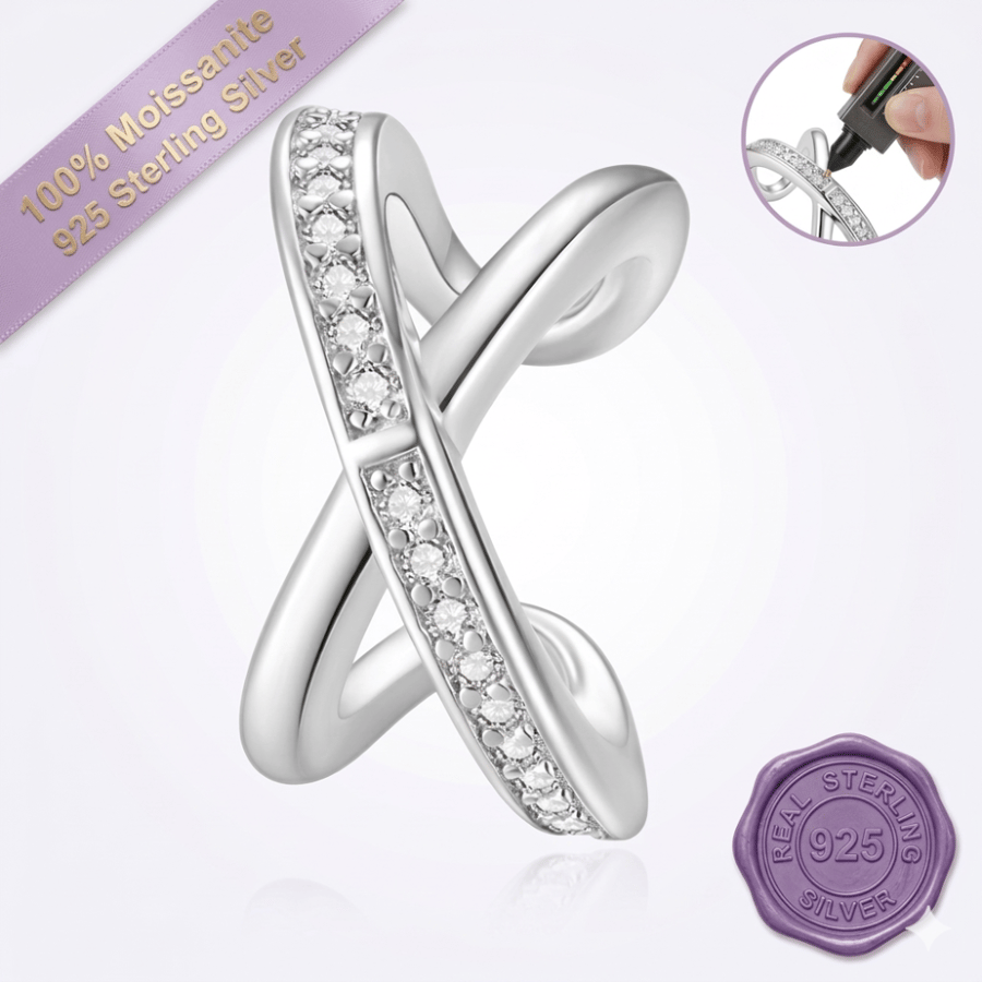 Cross Moissanite Ear Cuff