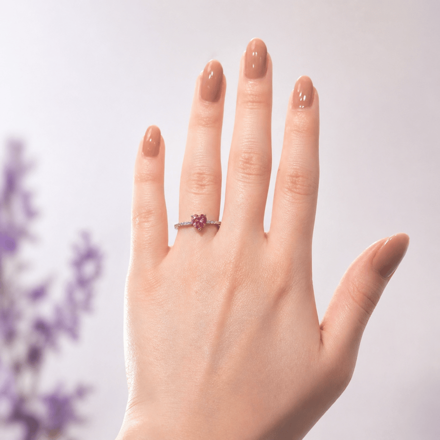 Pink Heart Radiance Ring